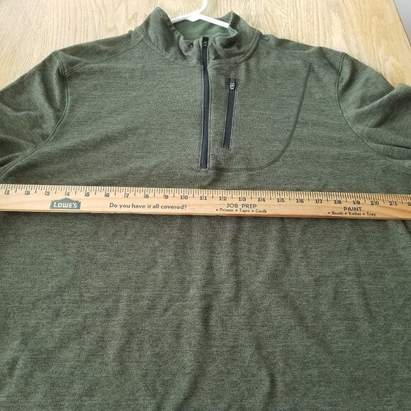 Swiss Tech Mens XL 1/4 Zip Pullover Long Sleeve Outdoor Technical Olive Green - Picture 6 of 9